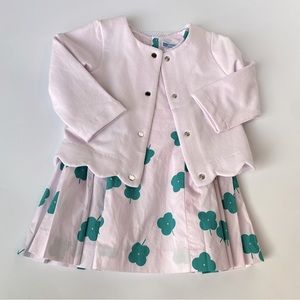 Jacadi Paris Dress and Sweater Set Size 18m